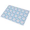 Mopec X628.03 Etichette adesive Onde Blu Tortora Bianco, 1 foglio = 24 unità, Confezione da 5, Carta, Multicolore, Taglia Unica, 5