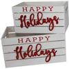 F.G.F. Import Export Cassette Legno 3pz Bianco 05599, Come Foto, Taglia Unica