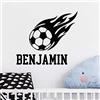 Ambiance Sticker Adesivo Personalizzabile con Nome e Nome Personalizzabile, Decorazione da Parete per Camera dei Bambini, 2 Fogli da 20 x 25 cm e 60 x 25 cm, Colore: Nero
