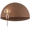 Homemania Lampada a Parete Shelfie, Applique, Rame in Metallo, 50 x 25 x 25 cm, 1 x E27, Max 100W
