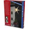Konstsmide Stella in plastica 3D Grigia, Collegamento e dimmer, 1 diodo Bianco Caldo, 12 V, Esterno (IP44), 3,6 W, Cavo Nero