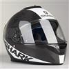 Shark - Casco da moto Spartan Carbon Skin DWS, Nero/Bianco, Taglia S