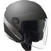 Tucano Urbano casco jet unisex EL'MAX. Casco moto in policarbonato, casco scooter mobilità extra urbana con doppia visiera e ventilazione Clima System. Casco omologato ECE 22.06 Nero opaco Tg. L