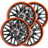 Simoni Racing ORD/15G, Set 4 Copricerchi Orden GTR 15 pollici, copriruota auto Nero e rosso