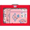 Dohe - Valigetta regalo - Zaino, Raccoglitore ricambio e Portatutto triplo - Pink Panther - Modello Team