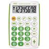 Alevar AVC Calcolatrice Tascabile 8 Cifre con Tasti in Gomma, Formato 62x97x11 mm, Colore Verde, Confezione da 1 Pezzo