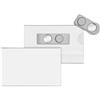 VELOFLEX - Targhetta VELOCARD 90 x 57 mm magnete, conf. 25 pezzi | Trasparente, in PVC rigido, doppi magneti per un'elevata tenuta, non adatto a portatori di pacemaker