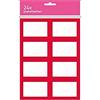 Kangaro Etichette per libri, 3 x 8 pezzi, rosso, pantone 199C, 3 x 8 pezzi