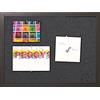Bi-Office Lavagna Nero Black Shadow, Tessuto Pannello Di Avviso, Cornice In Nero MDF, 60x45 cm