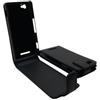 Non applicabile Custodia per Sony Ericsson Xperia M cover open pelle sintetica nera protettiva