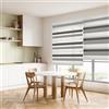 Blindecor Lira tenda a rullo giorno e notte, tricolore Marrone, gris, Bianco, 160 x 180 cm (Larghezza x Altezza) | Dimensioni del tessuto 157 x 175 cm. Eleganti tende giorno e notte