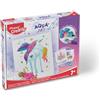 Maped Creativ, set da colorare AQUA'ART - Unicorno - con 10 penne ad acquerello e 3 modelli su lavagne metalliche, multicolore