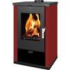 Verso Stufa a Legna Camino con Combustibile Solido EEK A+ Verso Theia 9.0 kW Rosso