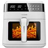 Cecotec Friggitrice ad Aria da 6 Litri Cecofry Experience Window White 6000. 1300 W, Tecnologia PerfectCook, Temperatura regolabile, Finestra, Controllo tattile, 9 modalità, Timer
