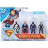 DC Comics Superman - Set regalo con 5 personaggi d'azione da collezionare, 8 cm, giocattolo per bambini dai 4 anni in su