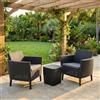 KETER Salotto da Giardino con 2 Poltrone e Tavolino Graphite - Salemo Balcony KETER