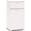 DecHome Mobiletto Con 1 Anta e 1 Cassetto in Truciolato cm 45x38x85 h Bianco Cosma