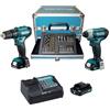 Makita Trapano Avvitatore Batteria Kit Clx228Sax2 Hp333D +Td110D Volt 12x3 Makita