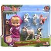 Simba MASHA e ORSO Animal Set Originale Simba Action Figure Bambina Collezione