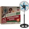 Ryd 2 Ventilatori Ventilatore RYD piantana robusto 75W 18" Ø55cm 5 pale maxi aria
