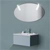 Savini Due Mobile sospeso da 80 cm blu pastello con singolo cassettone e lavabo in ceramica