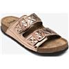 DR.SCHOLL SCHOLL ciabatte basse morbidissime BORA 2 STRAPPI pelle ORO ROSA plantare Memory