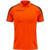 GIVOVA Polo Club, Felpa Unisex, Orange Fluo/Noir,