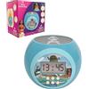 Lexibook, Disney Vaiana Oceania, Sveglia a proiettore con funzione snooze, luce notturna con timer, schermo LCD, a batteria, Blu, RL977VN