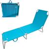Salmar Lettino Prendisole Brandina Windy Azzurro Spiaggia Piscina Terrazza Portatile
