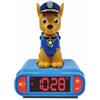 Lexibook - Sveglia digitale La Squadra dei Cuccioli per Bambini con Luce Notturna Snooze e Suoni, Orologio per Bambini, Chase Luminoso Paw Patrol Marshall Cane - Blu/Rosso - RL800PA