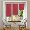 Blindecor Aure | Tenda a rullo traslucida tinta unita senza perforazione - Rosso bordeaux, 52 x 180 cm (Larghezza x Altezza) | Dimensioni del tessuto 49 x 175 cm | Tende per interni senza attrezzi