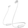 Sony Cuffie intrauricolari wireless WI-C310, 15 ore di autonomia, assistente vocale, auricolari magnetici, design dietro al collo, funzione auricolare integrata, auricolare con microfono, bianco