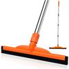 ITTAR Lavavetri multiuso per pavimenti in cemento, scopa resistente con asta regolabile in acciaio inossidabile da 157,5 cm, spazzola in schiuma EVA per garage, patio, terrazza, piastrelle, piscina
