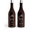 omniá Kit riduttore volume caffè Omnia 2 x 1 L trattamento alla cheratina brasiliana