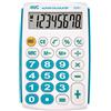 Alevar AVC Calcolatrice Tascabile 8 Cifre con Tasti in Gomma, Formato 62x97x11 mm, Colore Turchese, Confezione da 1 Pezzo