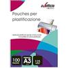 Alevar Pouches per Plastificazione, Formato A3, Spessore 250 micron (2 x 125 micron), Confezione da 100 Pezzi