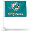 Rico Industries NFL Miami Dolphins - Bandiera per auto, colore squadra, 40,6 x 49,5 cm
