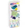 KREUL 17860 - Triton Acrylic Marker Edge Powerpack, 11 pennarelli acrilici, a base d'acqua, ad alta intensità di colore, per tela, carta, cartone, legno e molto altro.