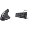 Trust Verto Mouse Verticale Wireless, Mouse Ergonomico senza Filo, 800/1200/1600