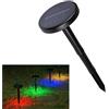 univers Faretto led rgb con pannello solare ricaricabile segnapassi picchetto ip65