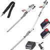 IKRA tagliasiepi ICPH 2050 2in1 con asta telescopica, incl. 2 batterie 20V 2,0Ah, stazione di ricarica rapida e tracolla