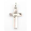 Pendente croce realizza in oro bianco 18 kt 750