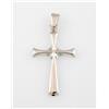Pendente croce realizzata oro bianco 18 KT 750