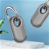 Custodia in TPU Antigraffio con Portachiavi per Samsung Galaxy SmartTag 2 (Nero)