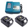 Nanjing Alex J Li ion Co.,Ltd Ricambio Makita Caricabatteria da auto con 2x Batteria 18V 5.0AH per Radio da ca