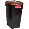 Tayg Bidone rifiuti 120 litri con base nera e coperchio marrone