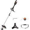 WORX Nitro Tagliabordi e Decespugliatore a batteria 40 V (2X20 V) | WG186E.92 | PowerShare | Non include batteria o caricabatteria | Possibilità di collegare accessori per motosega e spazzola