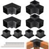VEVOR Kit Staffe per Pergola 15x15 cm Supporto per Pali in Legno da Carpenteria 4 Staffe Angolari a 3 Vie 4 Basi per Travi Fai da Te per Gazebo, Pergolati da Patio, Cabine, Kit Staffe per Pergola 8 pz