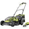 Ryobi RY18LMX37A-150, Tosaerba Brushless a Batteria 18V, Taglio 37 cm, Inclusa 1 Batteria 5.0 Ah + 1 Caricatore Rapido