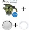 De'Longhi DELONGHI CARAFFA ALICIA 4 TAZZE + GUARNIZIONE + DOCCIA + IMBUTO EMK4 EMK42